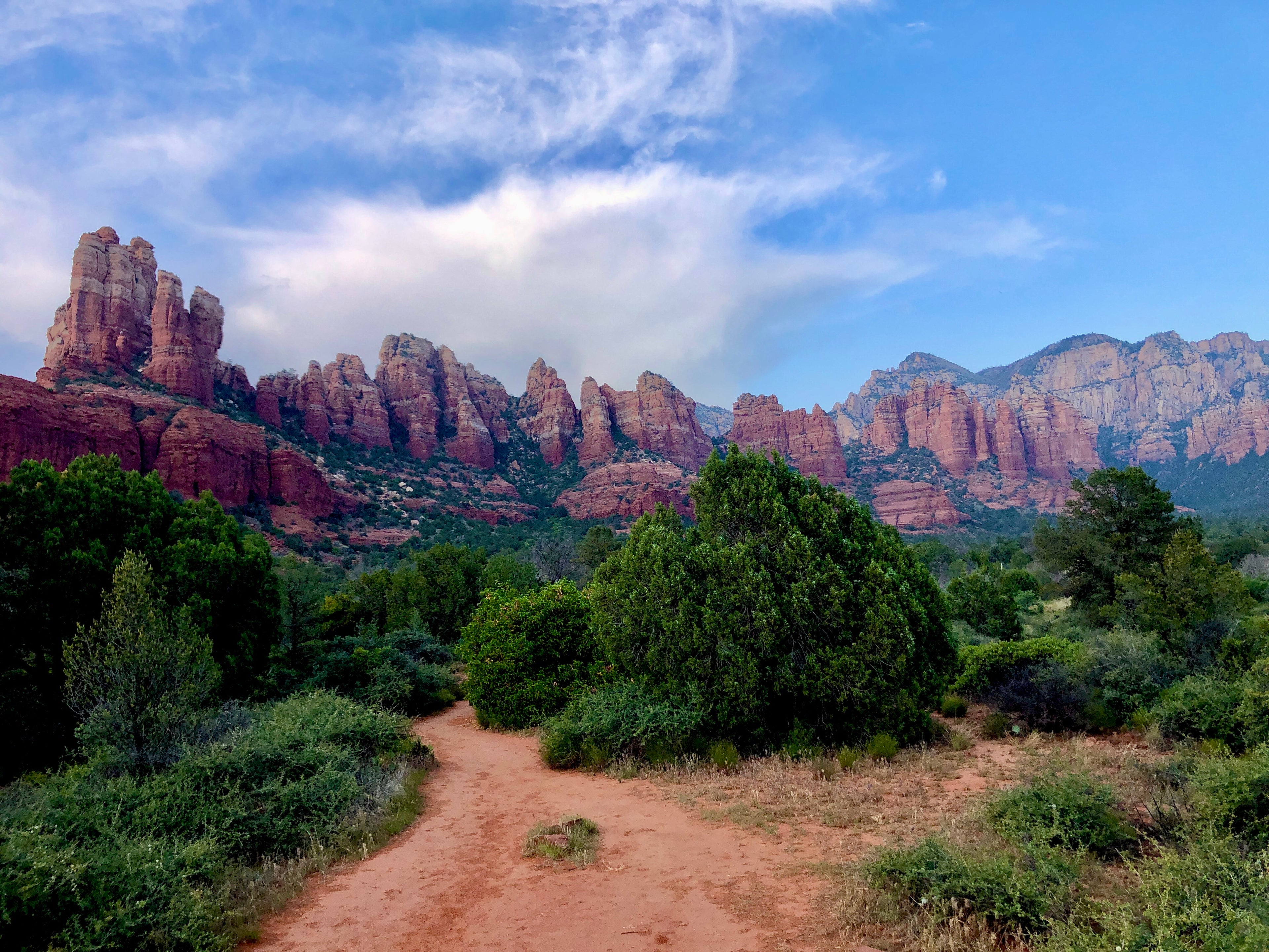 Sedona red rocks from the south looking north.