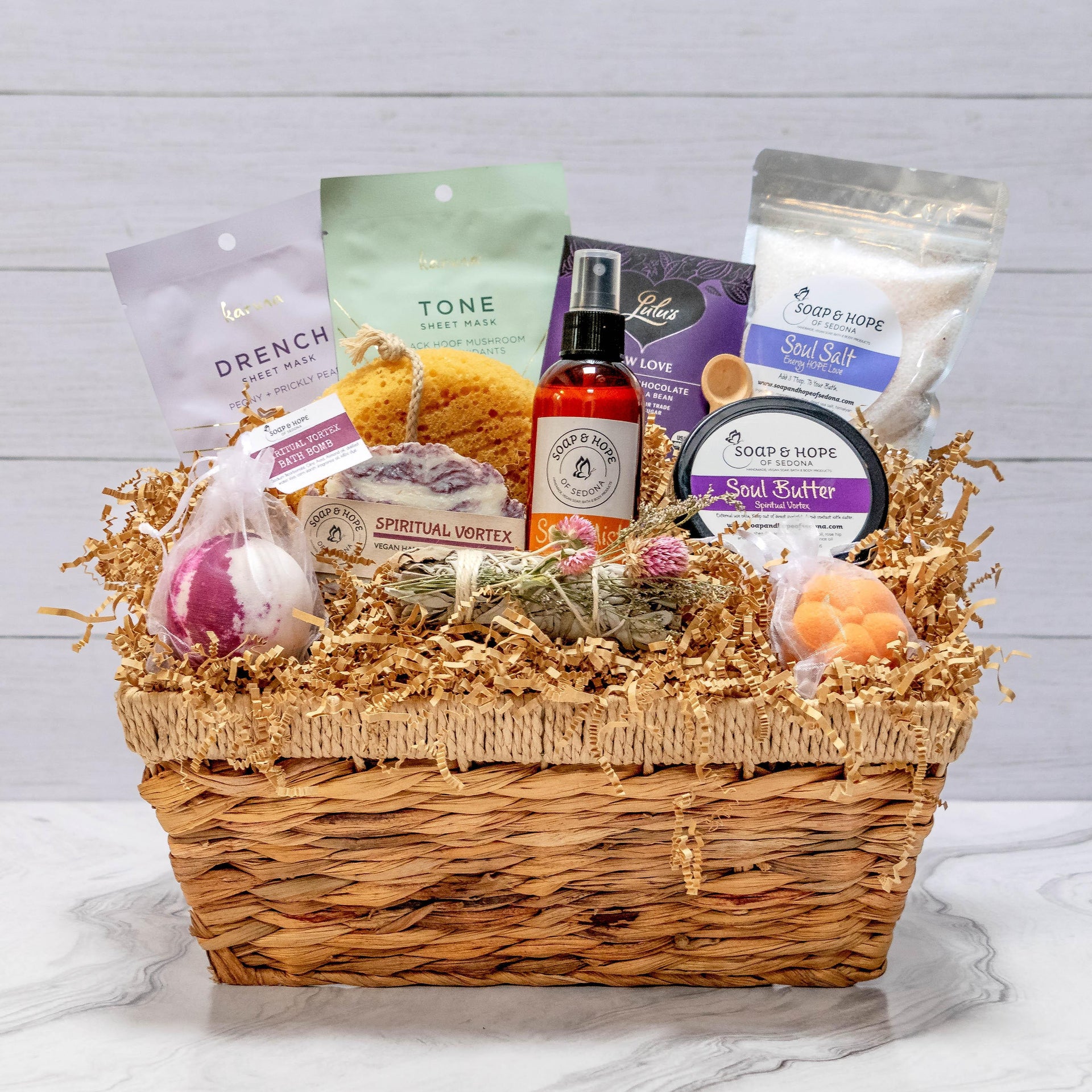 Serenity Spa Gift Crate by Olive & Cocoa - Spa Gift Baskets Delivered